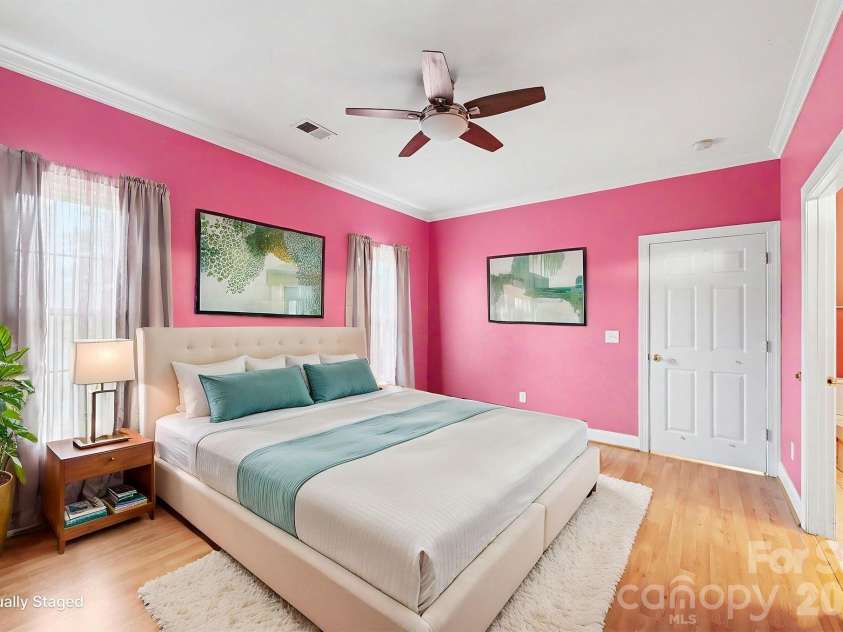 411 Northbridge Drive, High Point, NC 27265.  MLS# CAR4383000, YatesRealty ID 31051. Primary bedroom virtually staged
