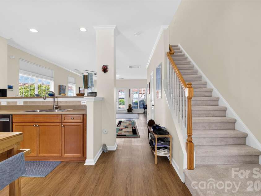 278 Davidson Gateway Drive, Davidson, NC 28036.  MLS# CAR4393609, YatesRealty ID 31069. View from entry into living space