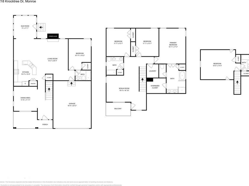 2218 Knocktree Drive, Indian Trail, NC 28079.  MLS# CAR4384097, YatesRealty ID 31070. 