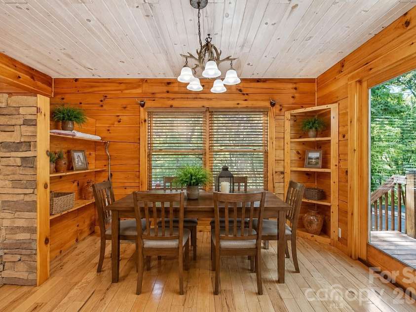 545 Mountain Crest Drive, Marion, NC 28752.  MLS# CAR4385852, YatesRealty ID 31077. Virtually Staged Dining Area