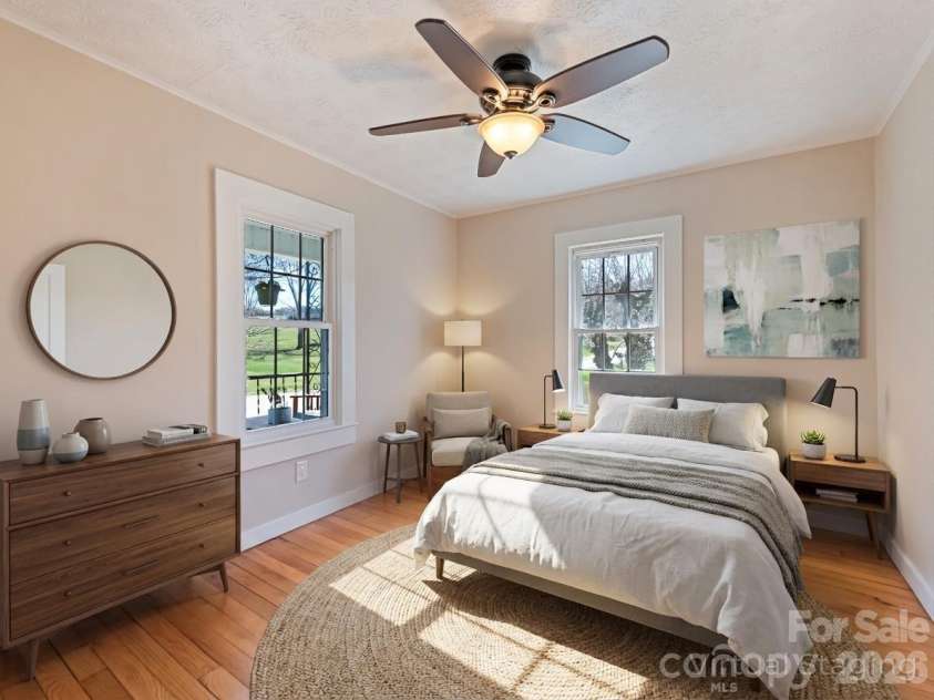 157 Morgan Street, Canton, NC 28716.  MLS# CAR4354334, YatesRealty ID 31093. Virtually Staged Main bedroom