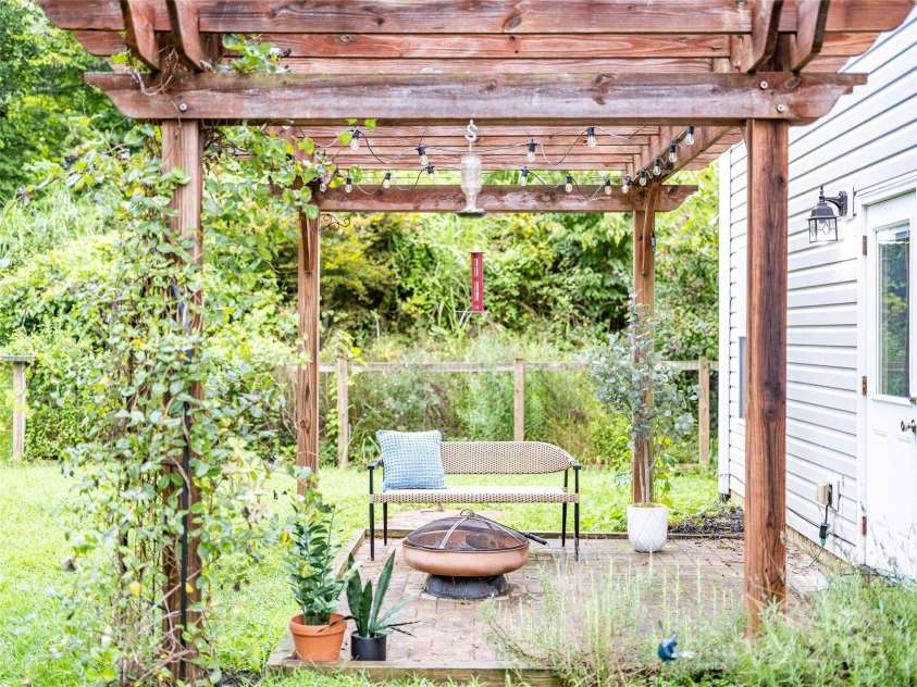 45 Heather Mist Drive, Weaverville, NC 28787.  MLS# CAR4282171, YatesRealty ID 31108. Back Yard patio overlooking the expansive and usable backyard.