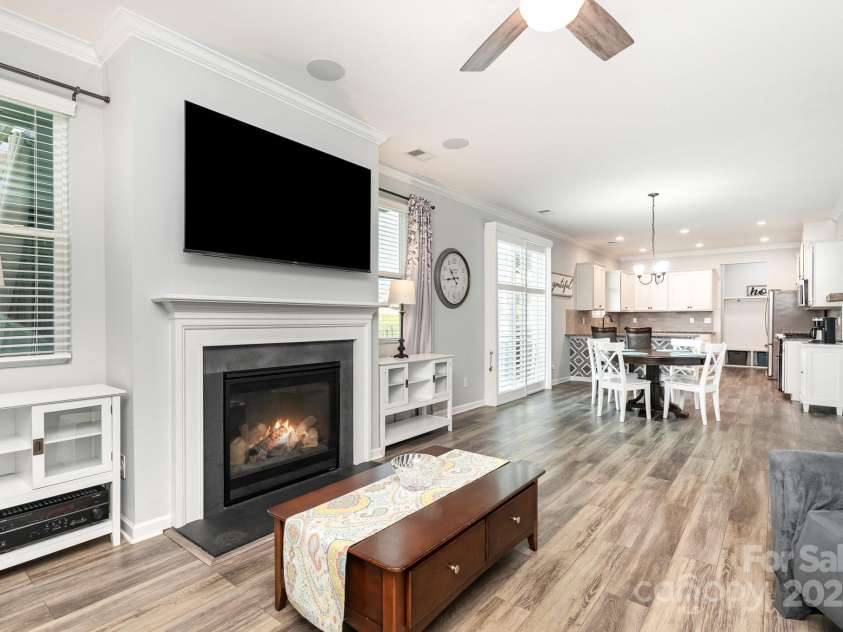 7414 Meridale Forest Drive, Charlotte, NC 28269.  MLS# CAR4264333, YatesRealty ID 31114. Cozy Gas Fireplace