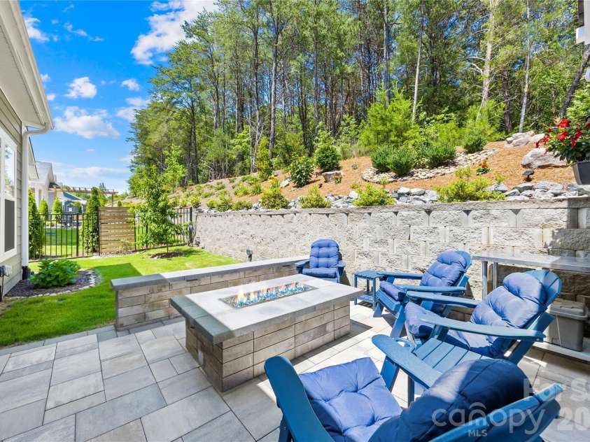 1368 Cedardale Lane, Denver, NC 28037.  MLS# CAR4391395, YatesRealty ID 31129. Custom Natural Gas Firepit and Seating Area