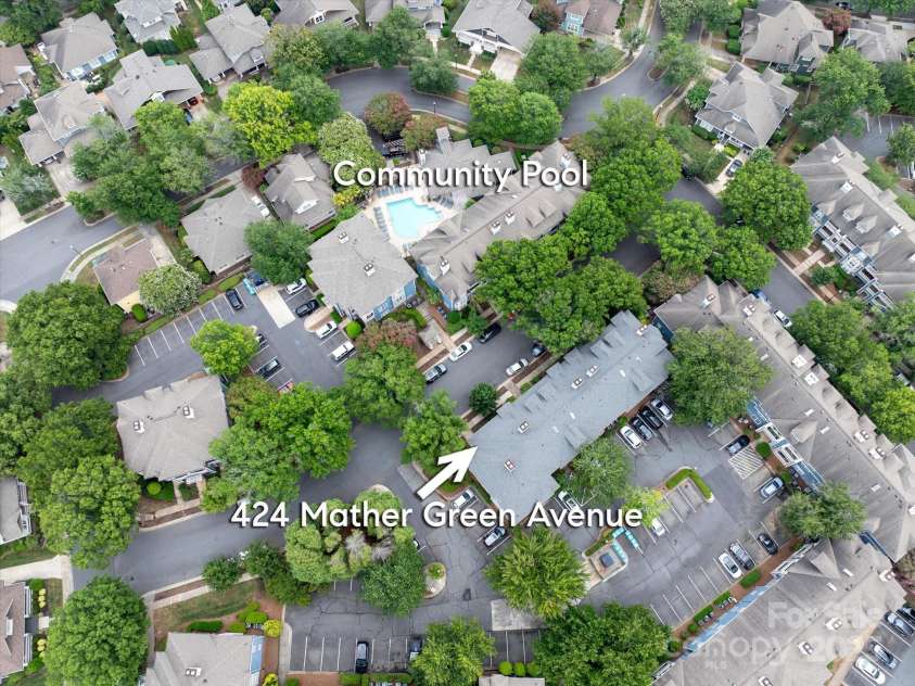 424 Mather Green Avenue, Charlotte, NC 28203.  MLS# CAR4283876, YatesRealty ID 31130. Areal of 424 Mather Green