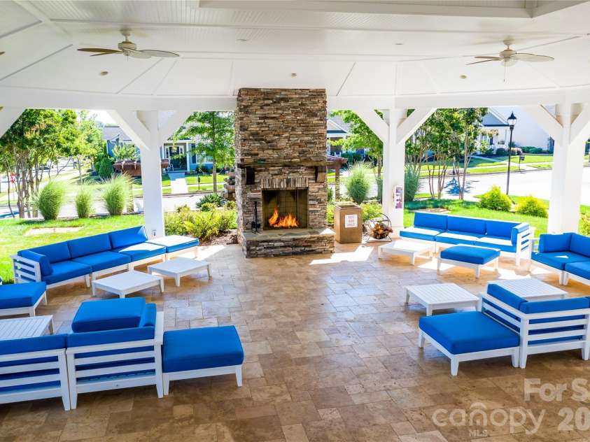 17718 Morehampton Avenue, Cornelius, NC 28031.  MLS# CAR4389501, YatesRealty ID 31154. Seating in covered pavilion