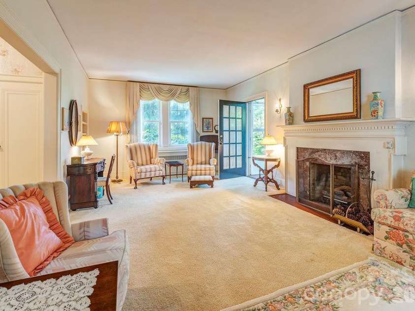 88 Bear Creek Road, Asheville, NC 28806.  MLS# CAR4373598, YatesRealty ID 31166. Built-in details, high ceilings, elegant scale.
