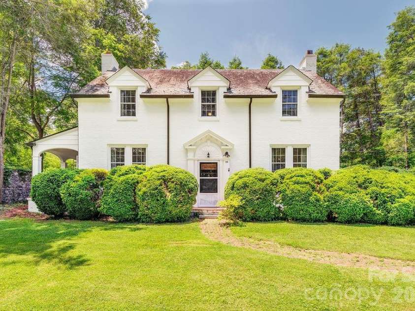 88 Bear Creek Road, Asheville, NC 28806.  MLS# CAR4373598, YatesRealty ID 31166. Stately home set back from the road.