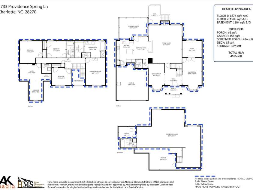 2733 Providence Spring Lane, Charlotte, NC 28270.  MLS# CAR4392118, YatesRealty ID 31185. 