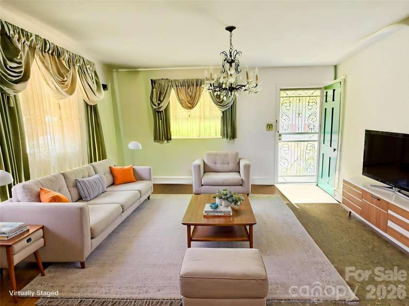 4410 Birkdale Drive, Charlotte, NC 28208.  MLS# CAR4392770, YatesRealty ID 31186. Virtually Staged Living Room