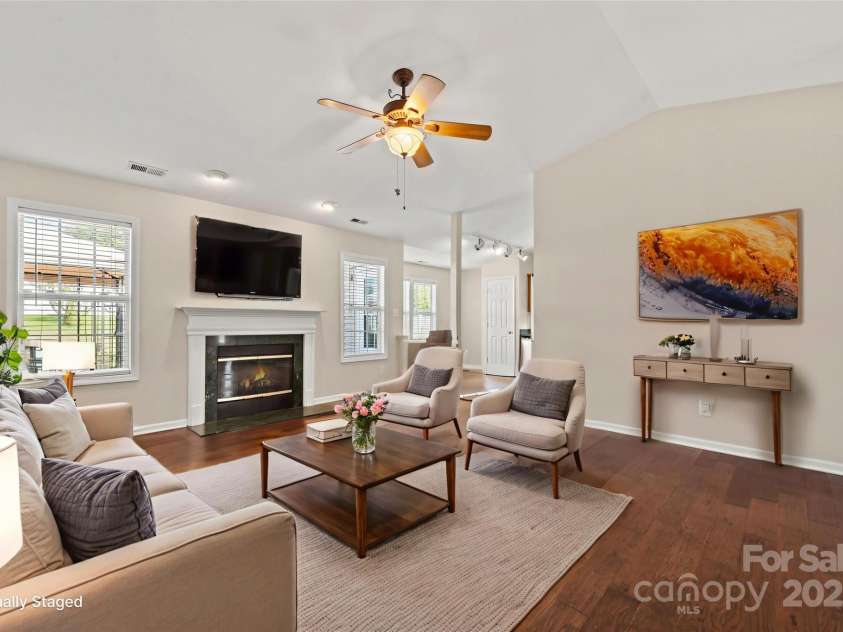 2008 Astoria Drive, Monroe, NC 28110.  MLS# CAR4288300, YatesRealty ID 31191. Virtually Staged Living Room