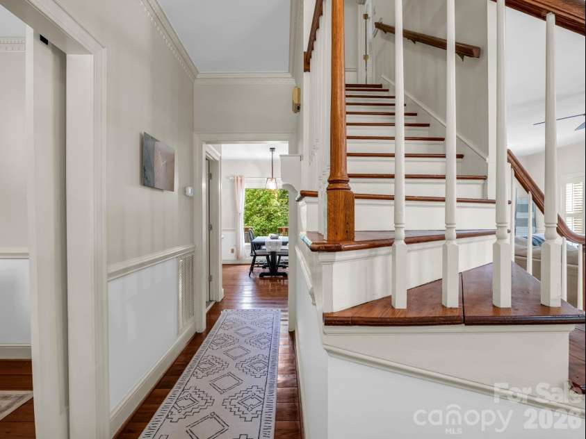 2720 Steeplechase Road, Gastonia, NC 28056.  MLS# CAR4393681, YatesRealty ID 31193. Hallway - stairs