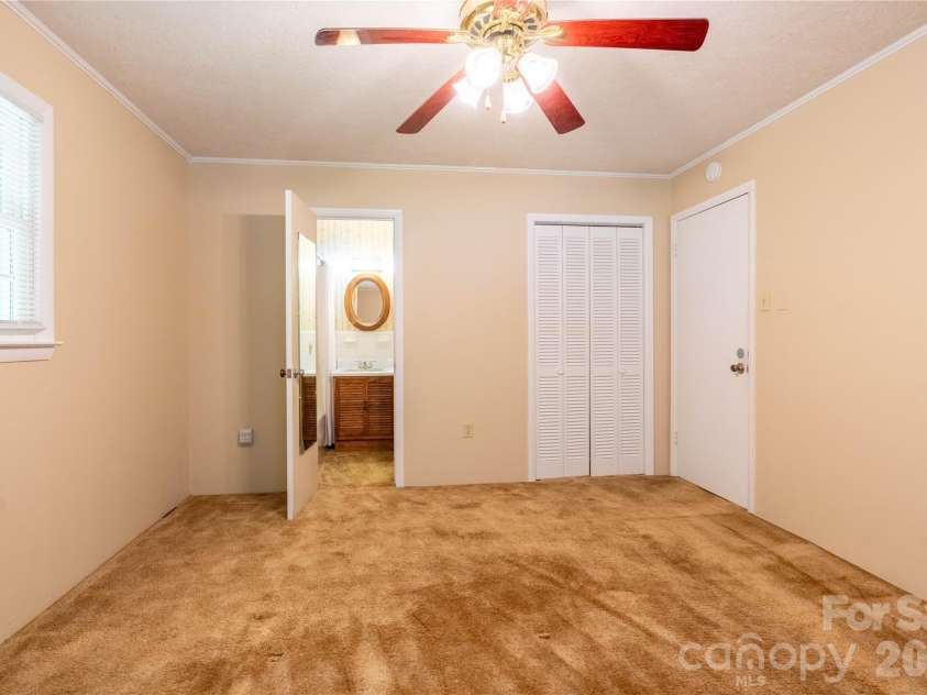 45 Mountain View Avenue, Black Mountain, NC 28711.  MLS# CAR4394810, YatesRealty ID 31210. Primary bedroom with full bath and 2 closets