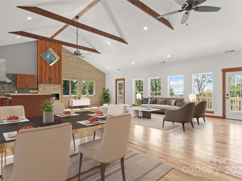 3393 El Miner Drive, Mars Hill, NC 28754.  MLS# CAR4184515, YatesRealty ID 3124. Virtual staged great room.