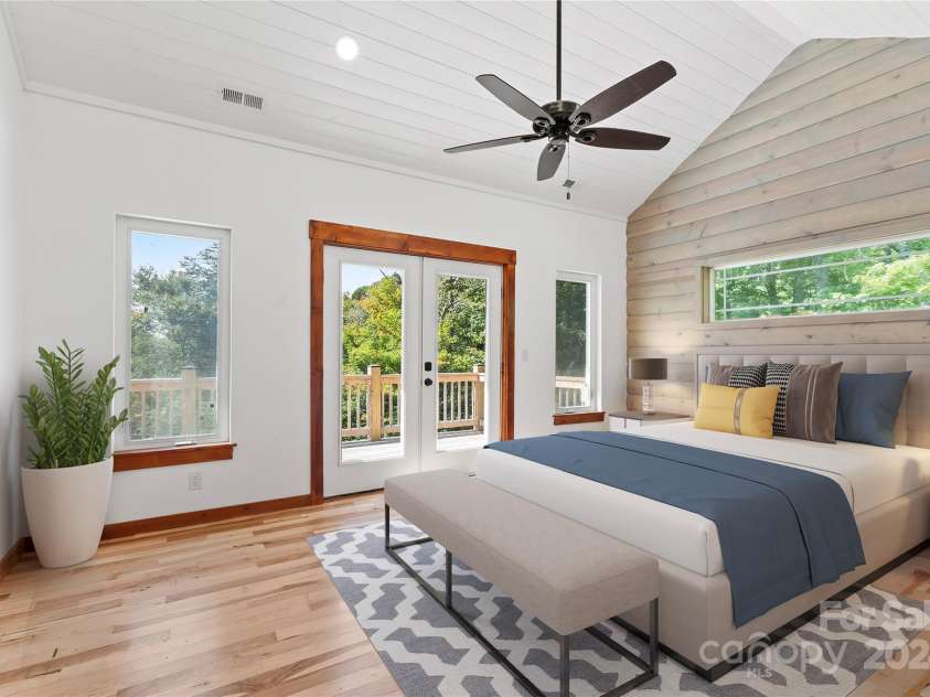 3393 El Miner Drive, Mars Hill, NC 28754.  MLS# CAR4184515, YatesRealty ID 3124. Virtual staged prtimary bedroom.