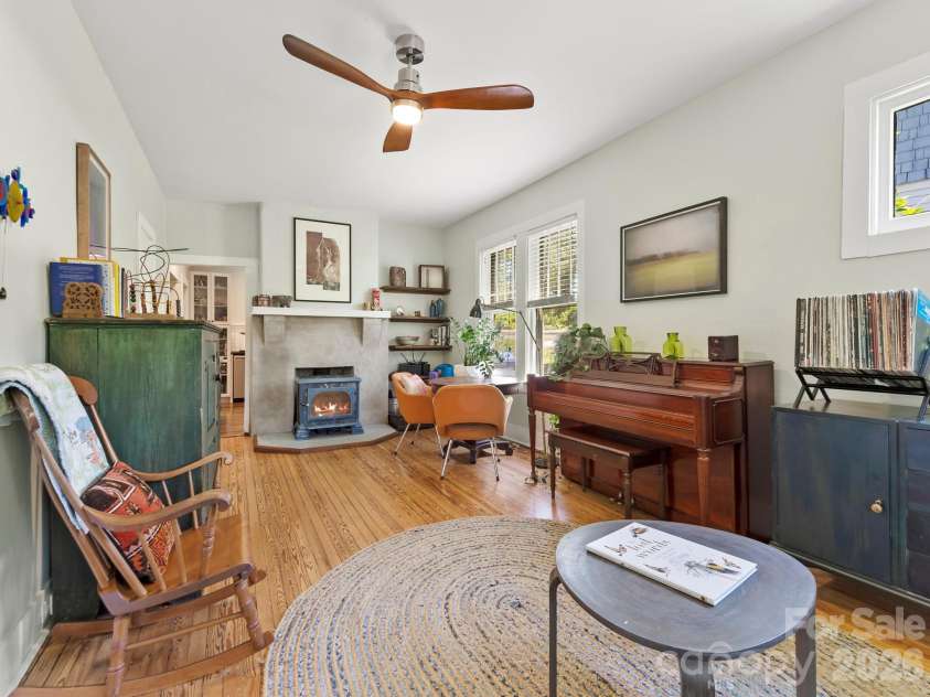 102 Courtland Avenue, Asheville, NC 28801.  MLS# CAR4390335, YatesRealty ID 31240. Main Level Living with Wood Stove