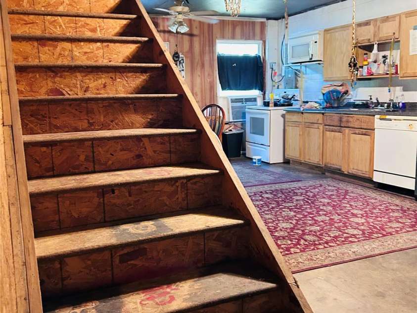 678 Clarks Creek Road, Lincolnton, NC 28092.  MLS# CAR4282349, YatesRealty ID 31242. 678 Clark Creek Rd Stairs to Storage space