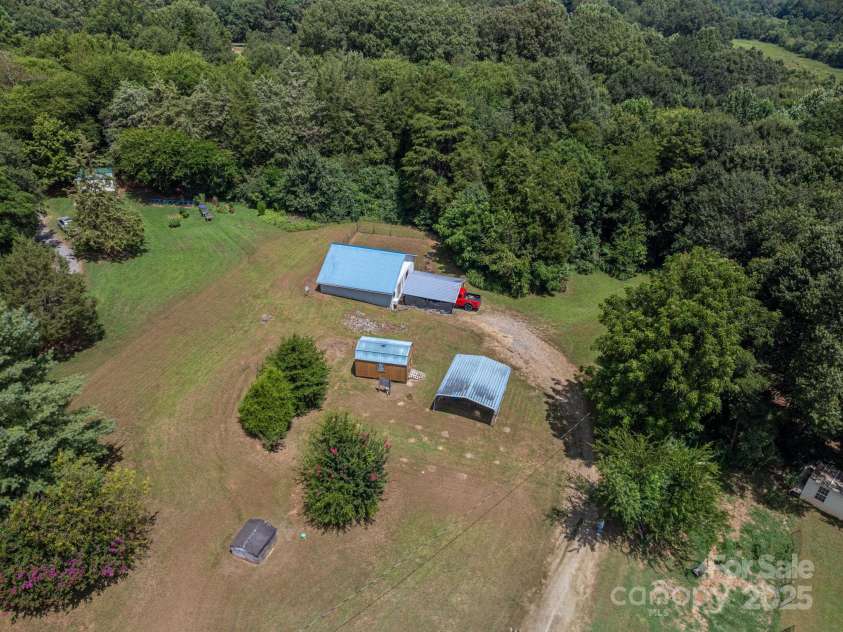 678 Clarks Creek Road, Lincolnton, NC 28092.  MLS# CAR4282349, YatesRealty ID 31242. 678 Clarks Creek Rd Aerial View -Unlimited Possibilities