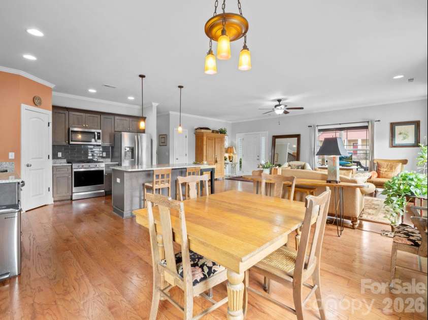 614 Downing Way, Landrum, SC 29356.  MLS# CAR4349559, YatesRealty ID 3125. Chandelier over the dining room table does not convey.  The original chandelier will be installed before closing