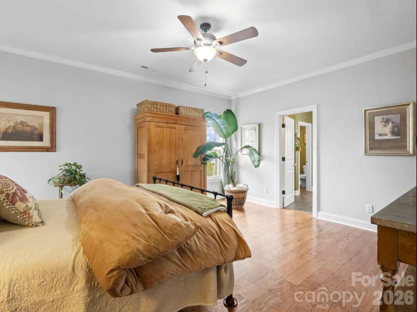 614 Downing Way, Landrum, SC 29356.  MLS# CAR4349559, YatesRealty ID 3125. Primary suite has hardwood floors and 9' ceilings