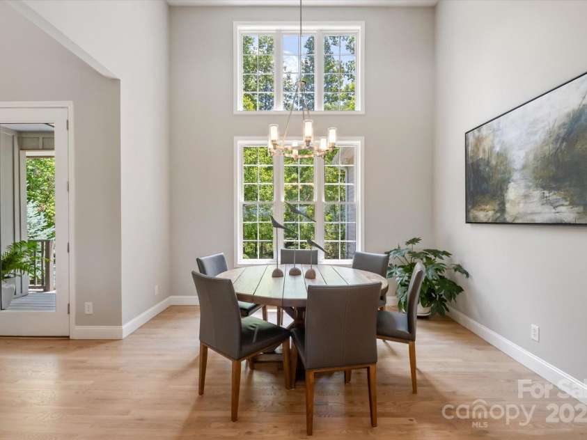 225 Calm Creek Road, Fletcher, NC 28732.  MLS# CAR4275540, YatesRealty ID 31254. 14 ft ceilings in dining area.