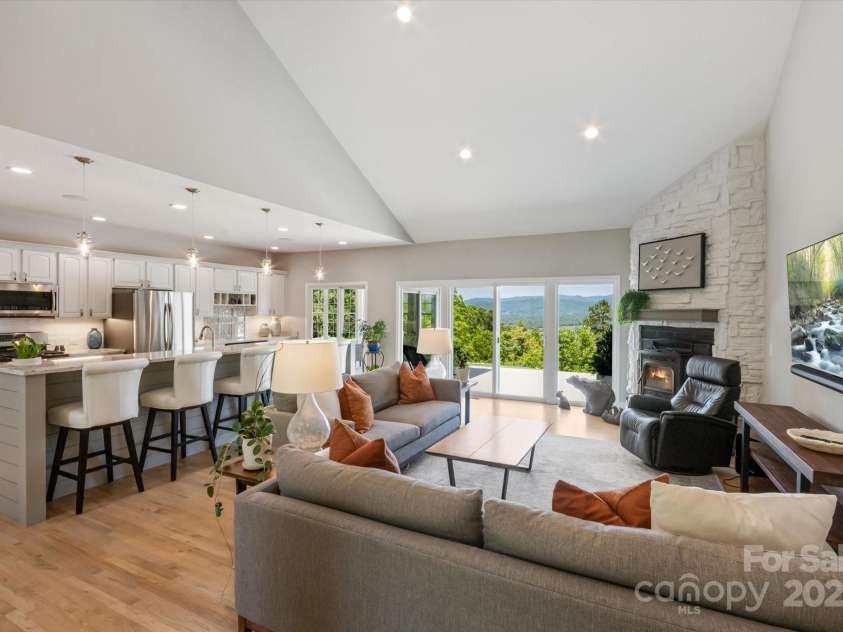225 Calm Creek Road, Fletcher, NC 28732.  MLS# CAR4275540, YatesRealty ID 31254. Open floor plan living with breathtaking views.