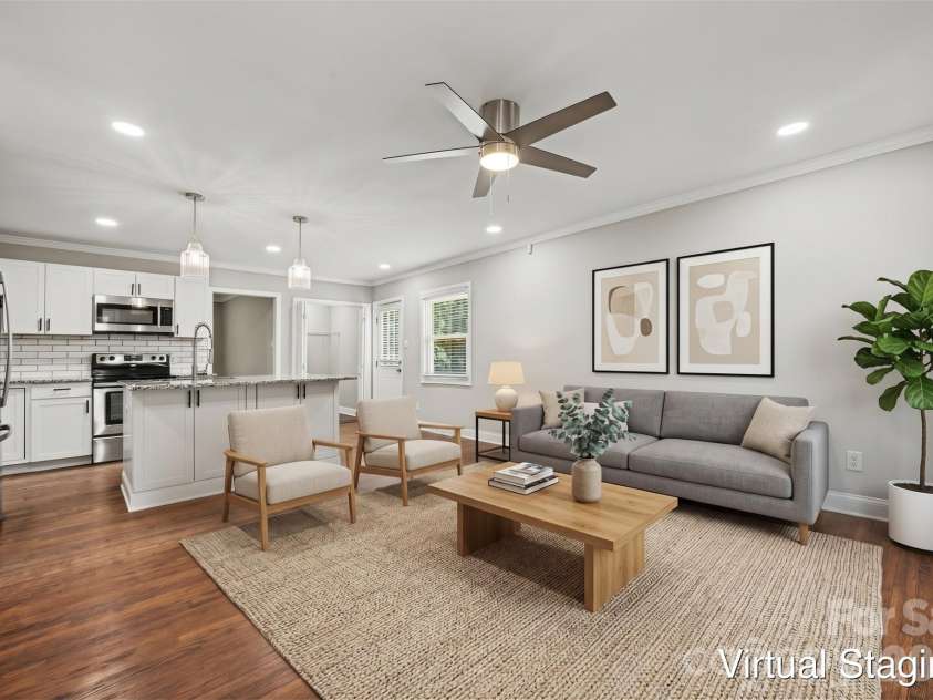 1126 Claremont Road, Charlotte, NC 28214.  MLS# CAR4393516, YatesRealty ID 31257. Virtually staged