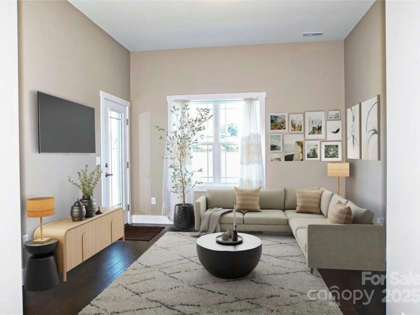 75 Leyland Circle, Hendersonville, NC 28792.  MLS# CAR4261557, YatesRealty ID 31266. 2nd Downstairs living room-Virtually staged