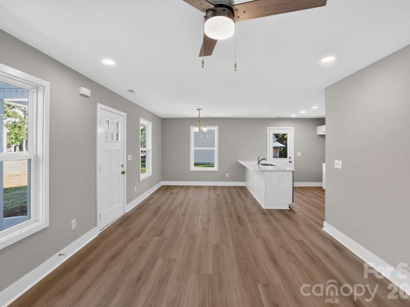 157 Third Street, Gaffney, SC 29340.  MLS# CAR4394350, YatesRealty ID 31267. Living Room & Kitchen