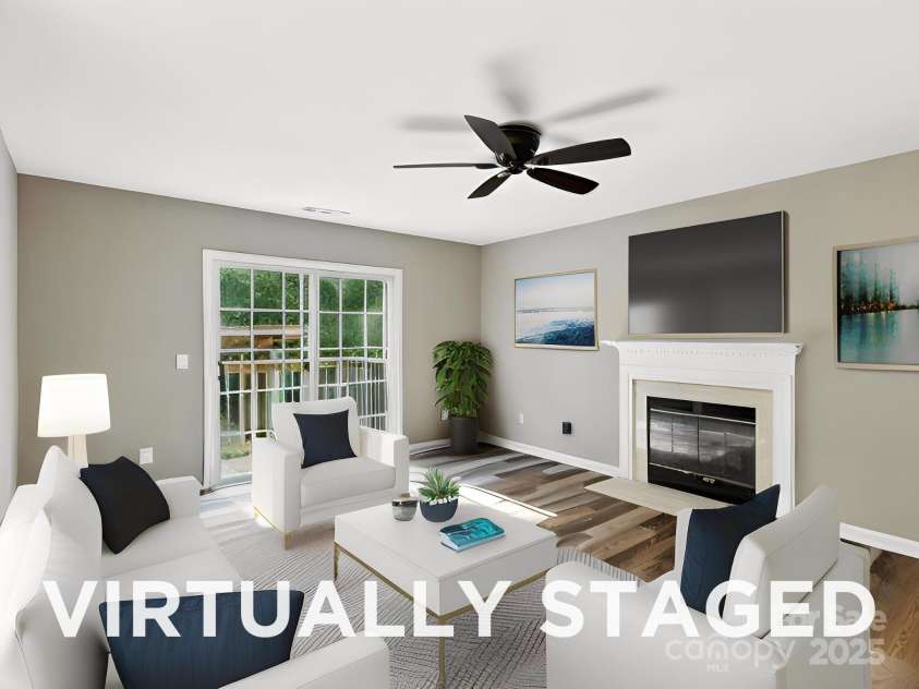 9003 Steelechase Drive, Charlotte, NC 28273.  MLS# CAR4288220, YatesRealty ID 31275. Family Room - Virtually Staged
