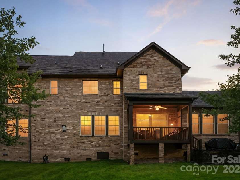 912 Oleander Lane, Waxhaw, NC 28173.  MLS# CAR4290027, YatesRealty ID 31279. Rear View at Night