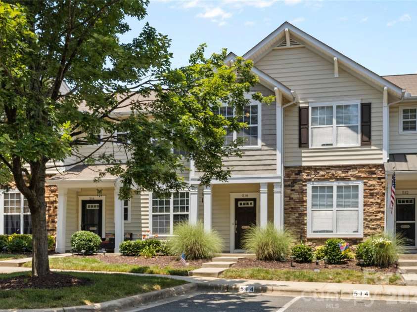 514 Bent Leaf Court, Fort Mill, SC 29708.  MLS# CAR4329080, YatesRealty ID 31282. Exterior front, 2 assigned parking spots 