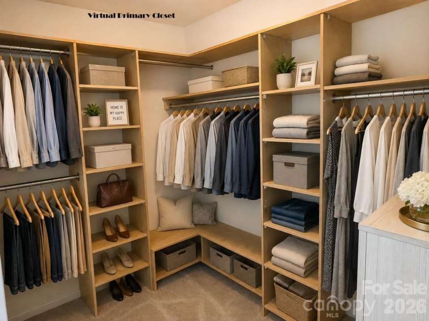 9007 Goldfields Drive, Charlotte, NC 28227.  MLS# CAR4383899, YatesRealty ID 31283. Virtual Primary closet