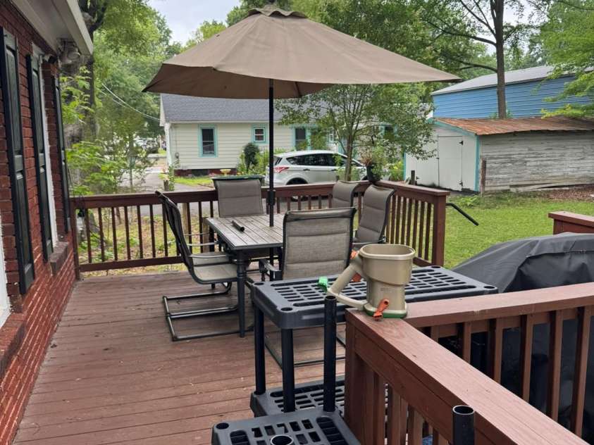 1303 Lane Street, Kannapolis, NC 28083.  MLS# CAR4390357, YatesRealty ID 31285. Back deck