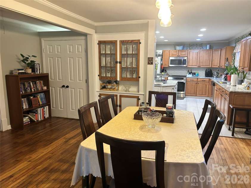 1303 Lane Street, Kannapolis, NC 28083.  MLS# CAR4390357, YatesRealty ID 31285. Dining room with built-in