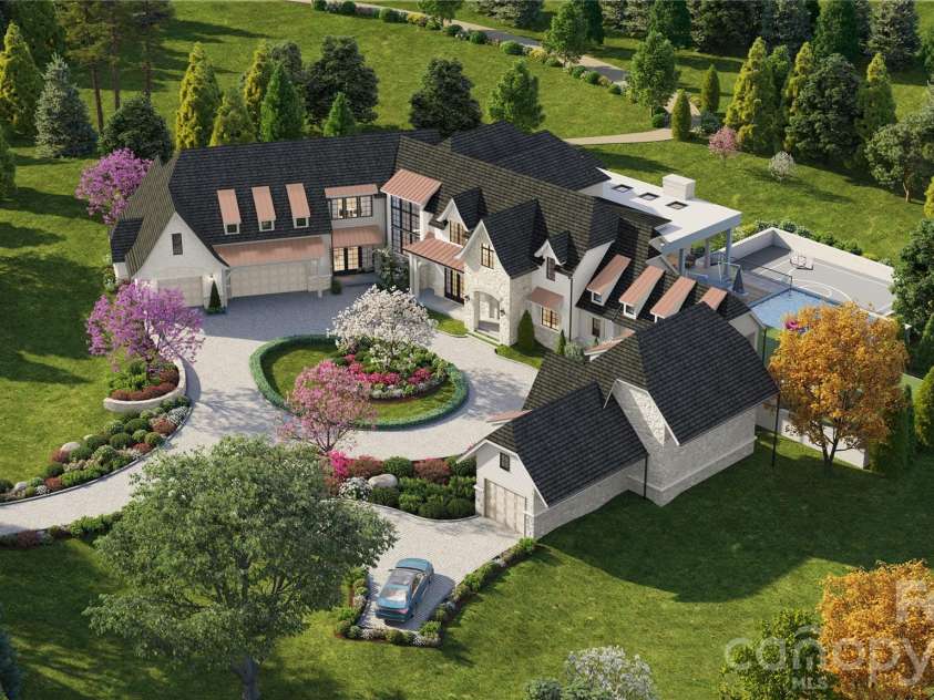 8810 Bartlett Road, Mint Hill, NC 28227.  MLS# CAR4388837, YatesRealty ID 31286. Option 1 - Aerial Front Render