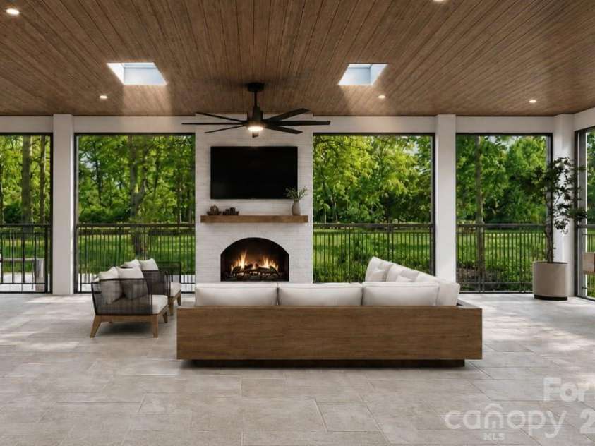 8810 Bartlett Road, Mint Hill, NC 28227.  MLS# CAR4388837, YatesRealty ID 31286. Rear Porch Conceptual Render