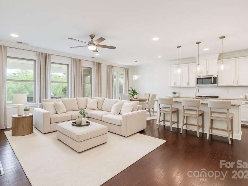 755 Lagan Court, Fort Mill, SC 29715.  MLS# CAR4263619, YatesRealty ID 31314. Virtually staged living kitchen space
