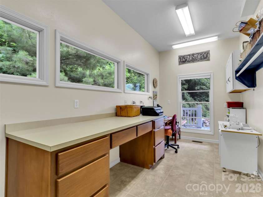 28 Mountain Breeze Drive, Maggie Valley, NC 28751.  MLS# CAR4271261, YatesRealty ID 3132. Office/Work Area in Laundry Room