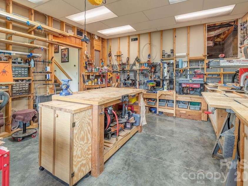 18 Adas Way, Weaverville, NC 28787.  MLS# CAR4385497, YatesRealty ID 31334. Huge workshop space 
