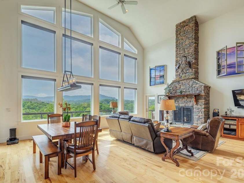 18 Adas Way, Weaverville, NC 28787.  MLS# CAR4385497, YatesRealty ID 31334. Large, bright, and open living space with year-round mountain views