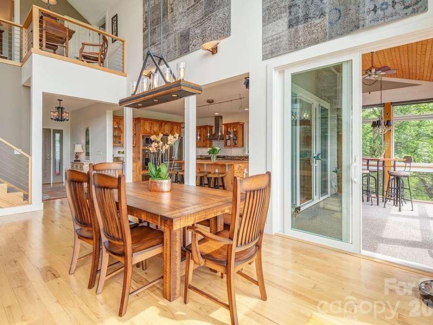 18 Adas Way, Weaverville, NC 28787.  MLS# CAR4385497, YatesRealty ID 31334. The dining area was made for long evenings surrounded by loved ones 