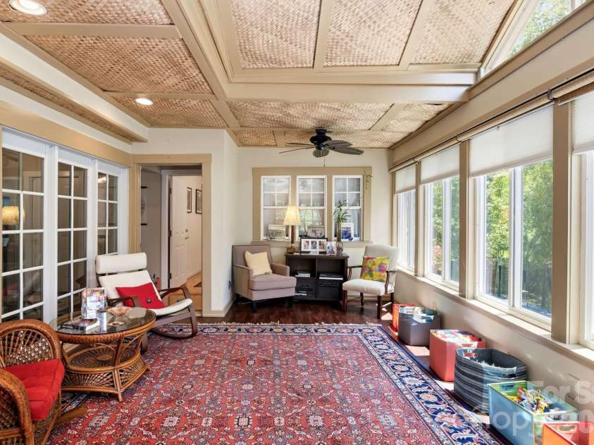 11 Echo Lake Drive, Fairview, NC 28730.  MLS# CAR4387481, YatesRealty ID 31338. Vaulted, Wicker Ceiling and Sitting Nook