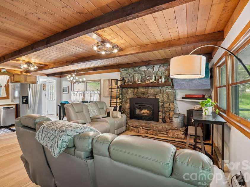 175 Village Lane, Mars Hill, NC 28754.  MLS# CAR4387698, YatesRealty ID 31344. Stone Fplc w/Insert