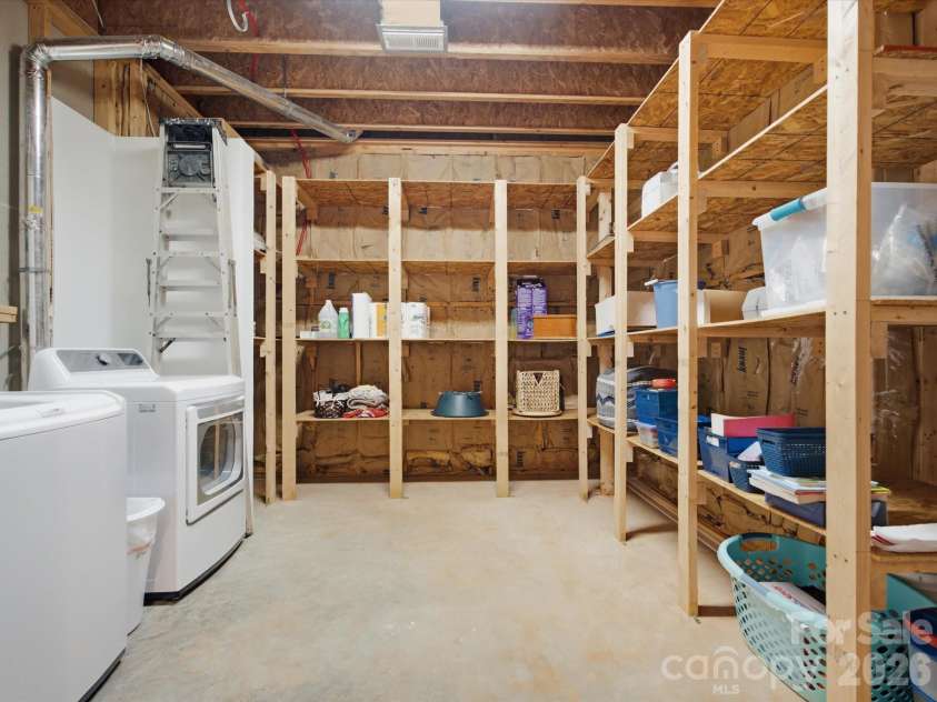 2894 Lakeshore Drive, Chester, SC 29706.  MLS# CAR4393465, YatesRealty ID 31347. Storage room with laundry in Basement