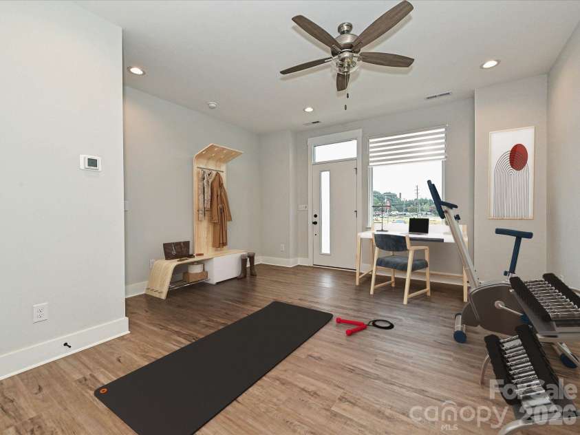 1619 Polk Street, Charlotte, NC 28206.  MLS# CAR4207818, YatesRealty ID 3135. First floor Flex Room - Virtually Staged