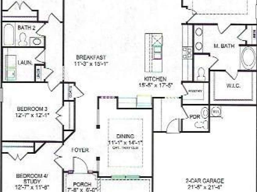 1095 Gardenia Drive, Mt Ulla, NC 28125.  MLS# CAR4336373, YatesRealty ID 3136. Floor Plan
