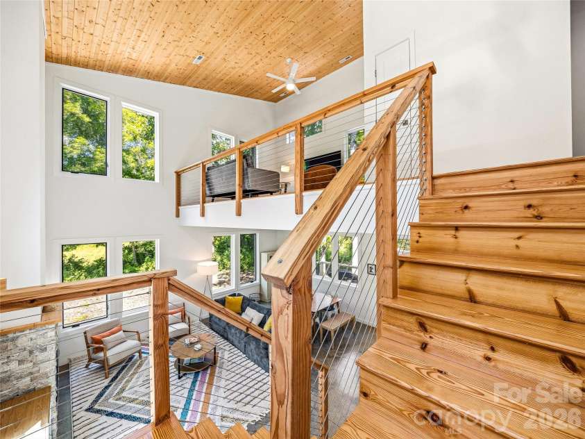 252 & 254 Shope Creek Road, Asheville, NC 28805.  MLS# CAR4391112, YatesRealty ID 31364. 252 Staircase