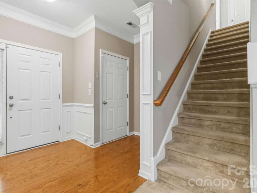 4007 Cloud View Lane, Indian Trail, NC 28079.  MLS# CAR4394294, YatesRealty ID 31366. Entryway from front and garage doors and stairs to 2nd level