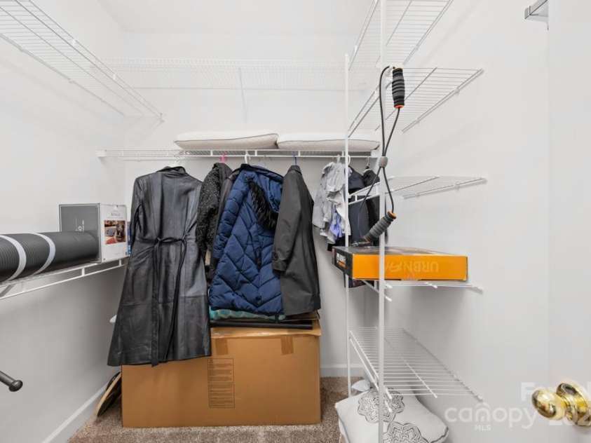 9433 Gilpatrick Lane, Huntersville, NC 28078.  MLS# CAR4231980, YatesRealty ID 3137. One of the TWO large walk-in closets on the Primary Bathroom
